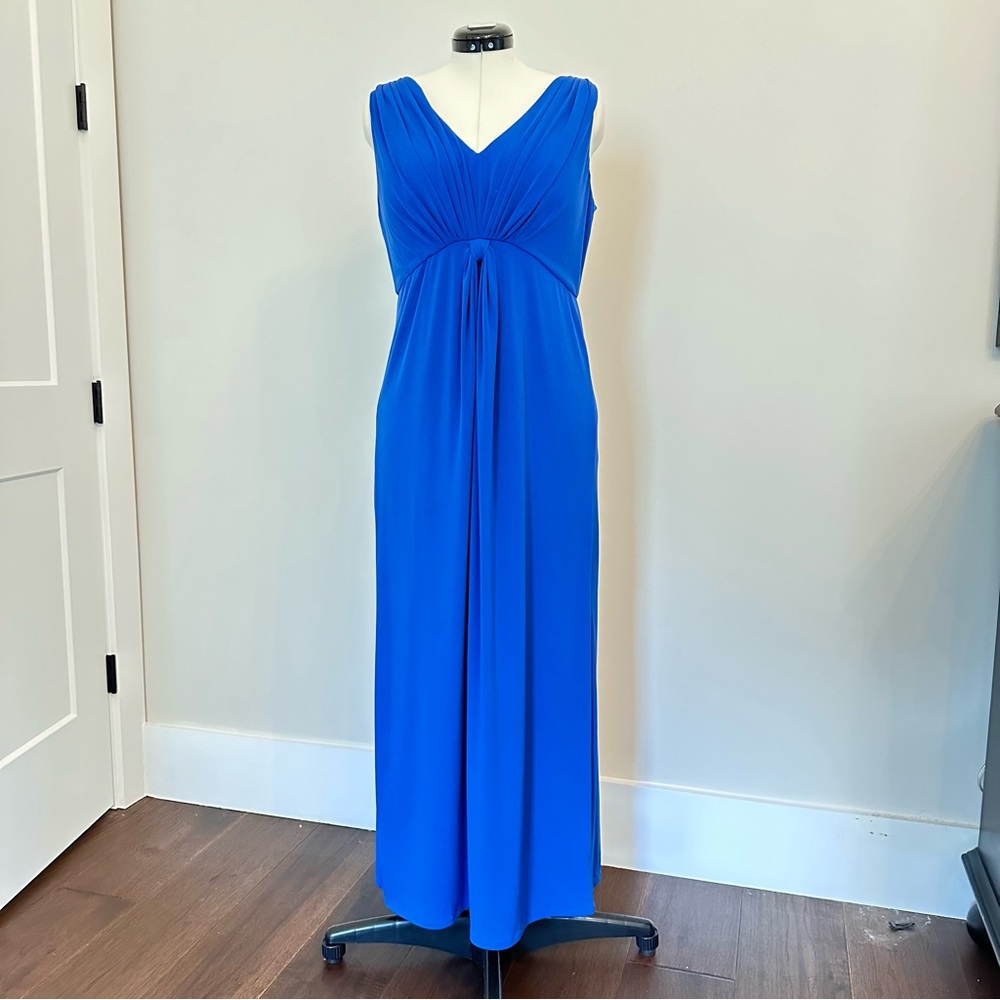Chico’s Maxi stretch jersey dress Size 2 Royal Blue.
